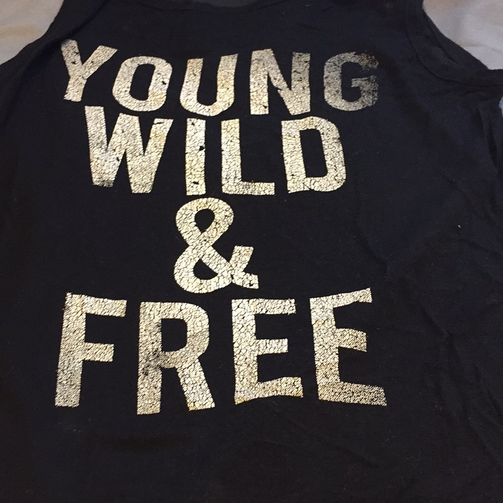 Young wild and free tank top